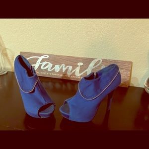 Charlotte Russe blue ankle boot